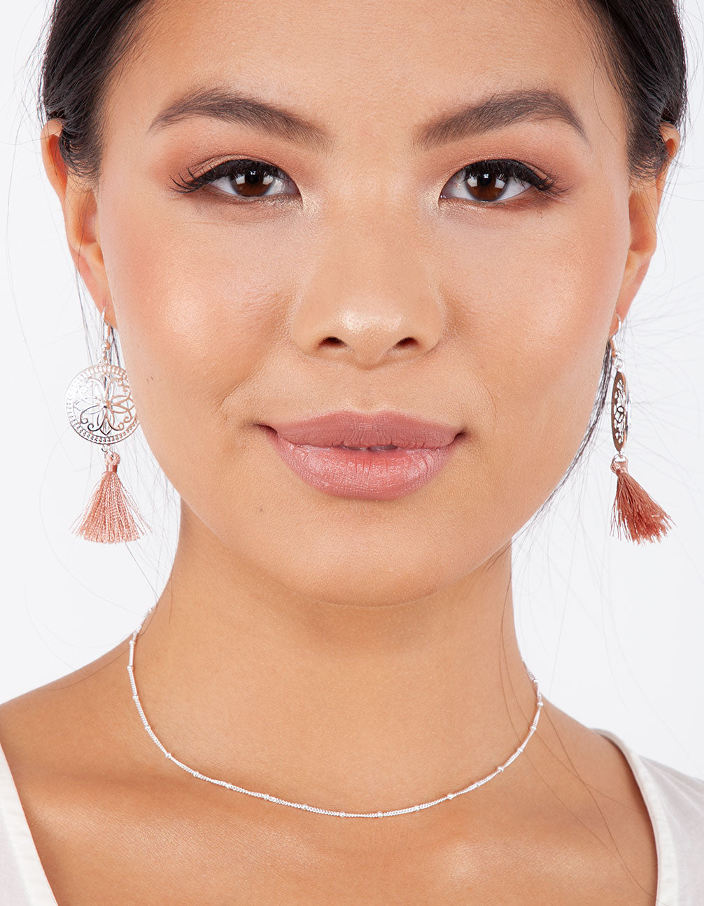 STERLING SILVER FINE BALL CHAIN CHOKER
