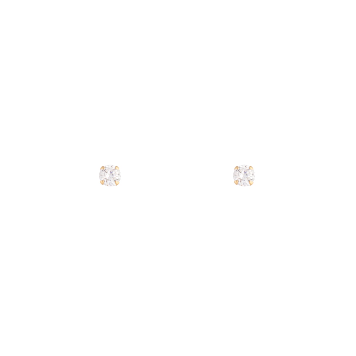 PLATED  SG 1/2CARAT CZ STUD ER