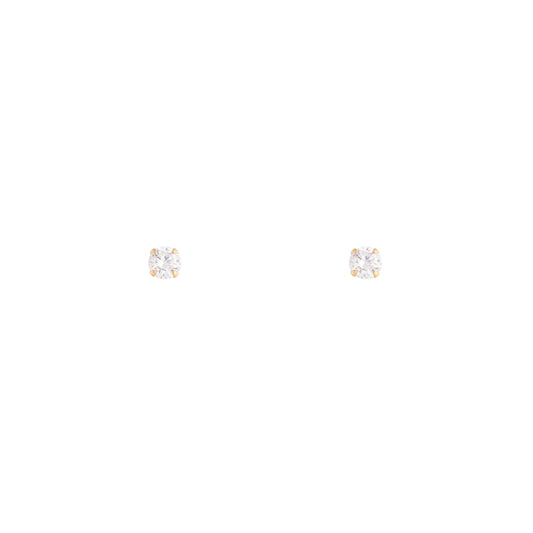 PLATED  SG 1/2CARAT CZ STUD ER