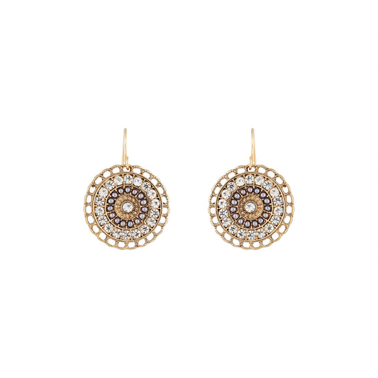 VINTAGE INSPIRED DIAMANTE DROP IN ANTIQUE GOLD