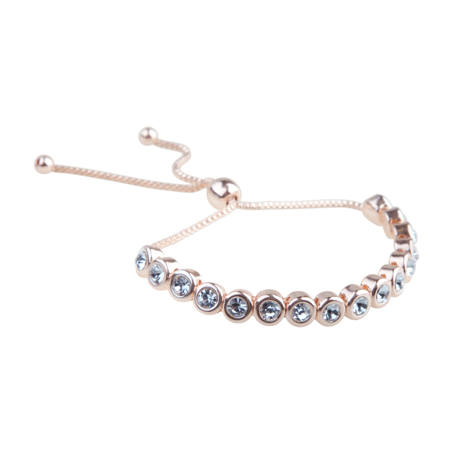 ROSE GOLD CIRCULAR DIAMANTE TOGGLE BRACELET