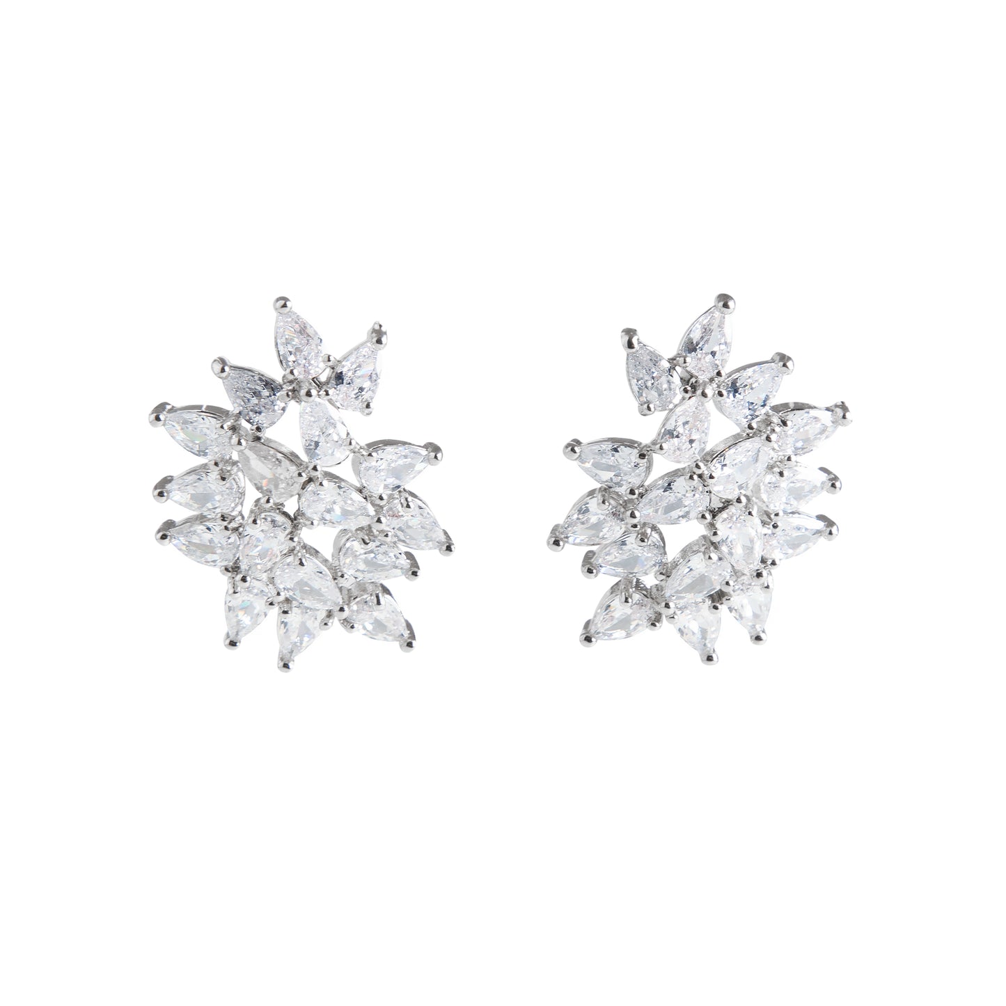 STATEMENT NAVETTE CRYSTAL CLUSTER STUD