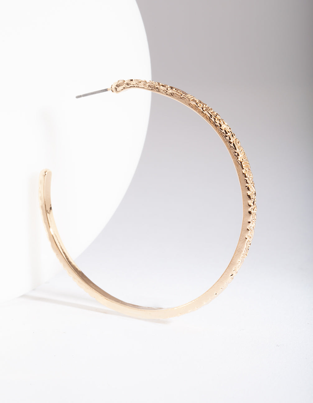 YLW SG STAMPED THIN HOOP ER