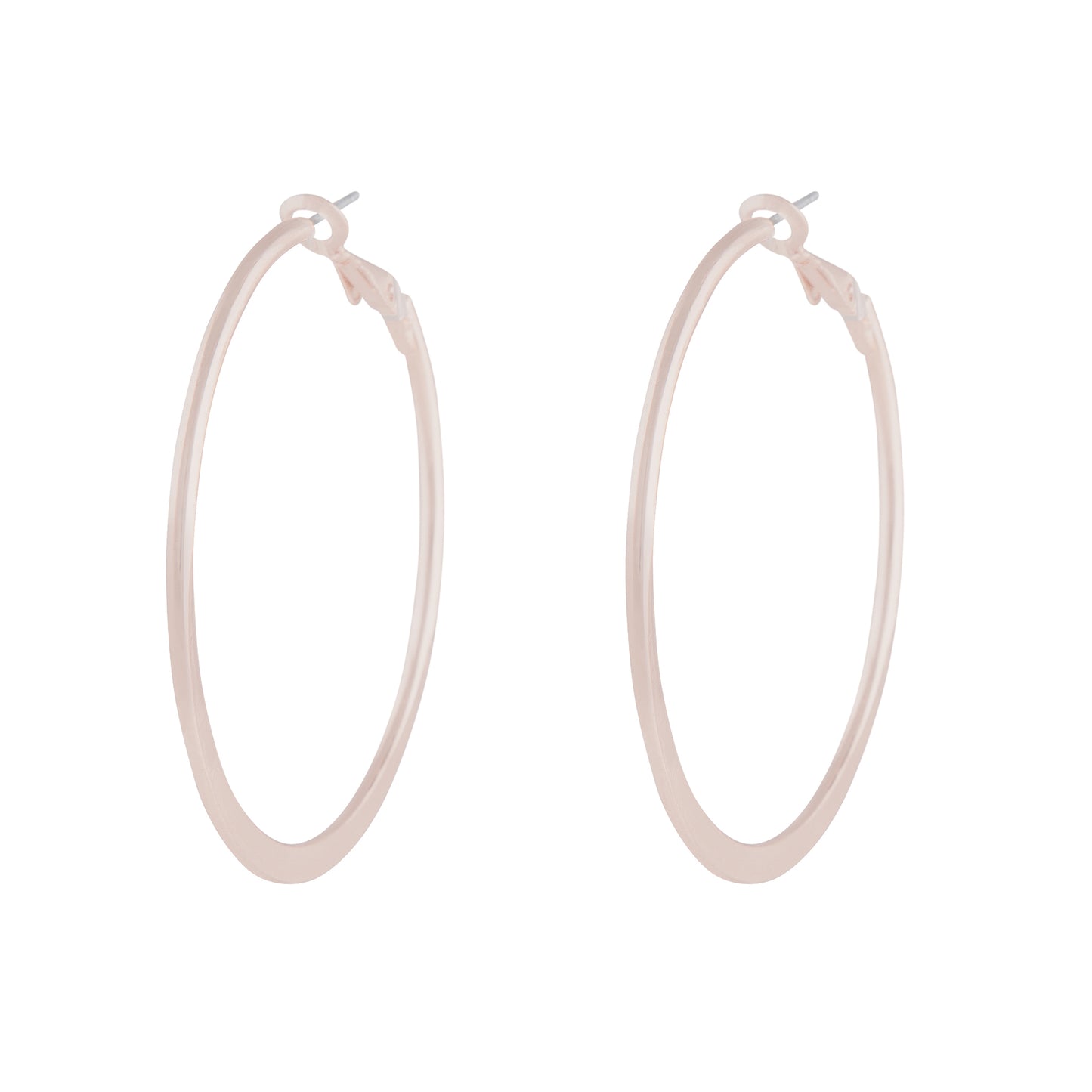 RGES ROSE GOLD 5CM FLAT EDGE HOOP