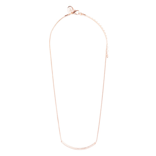 ROSE GOLD SANDBLASTED BAR COLLAR NECKLACE