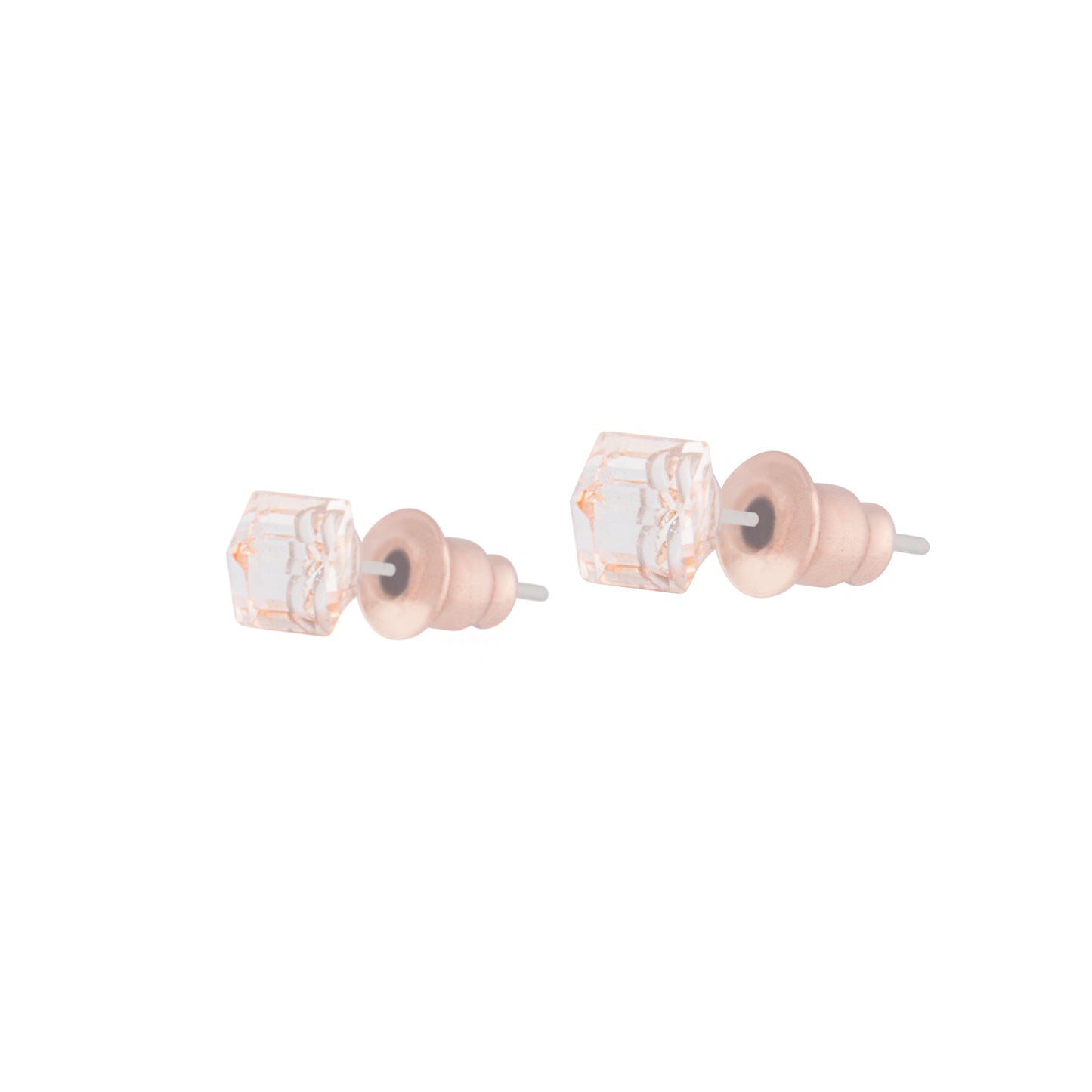 8STD PINK 3D CUBE STUD ER