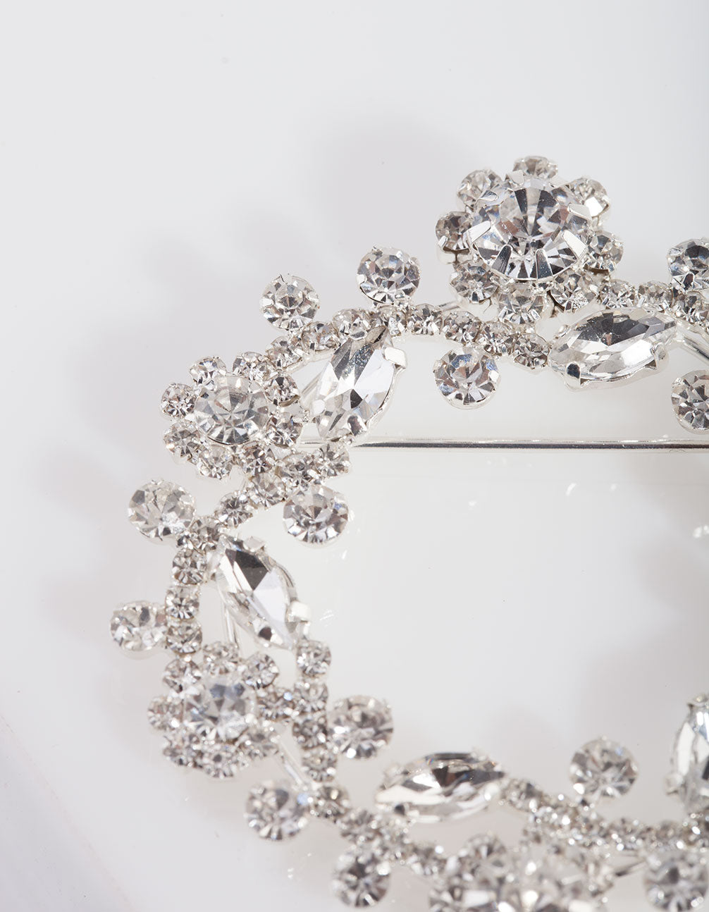 BDBL SS LAURL STN WRTH BROOCH
